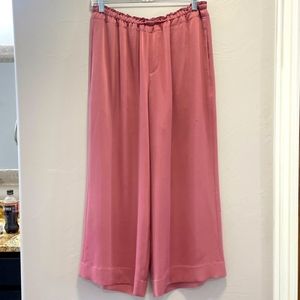 Vince wide legged cropped pink pants, size L